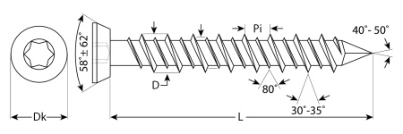 Шурупы ШБ-Х по бетону, 202 х 7.5 мм, 50 шт, хроматированные, Профессионал ЗУБР