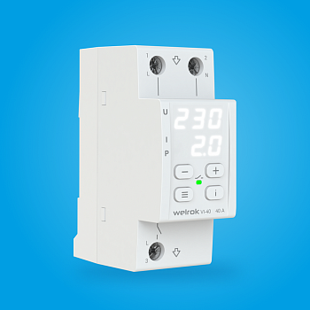 Реле напряжения Welrok VI-40 40 А (max 50 A), 8 800 ВА 