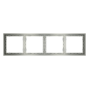 Рамка пластиковая Voltum S70 на 4 поста, (сталь)