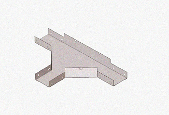 Лоток тройниковый замковый глухой ОТЗГ 80х80 УТ1,5, оцинкованный лист, S1,5
