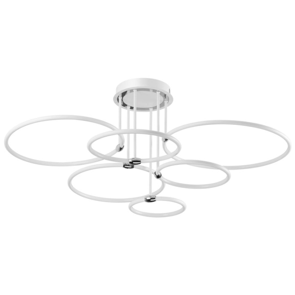 Люстра потолочная LED 156W 3000-6000K с пультом ДУ 9899Лм 220V URSULA белый,хром LEDIO