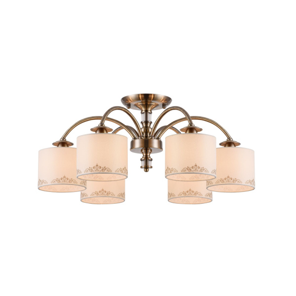 Потолочный светильник 6*E14 40Вт Латунь IP20 Ksenia FR2539CL-06BS Freya