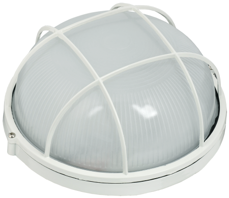 Светильник НПП1102 круг с решеткой 100Вт IP54 белый IEK