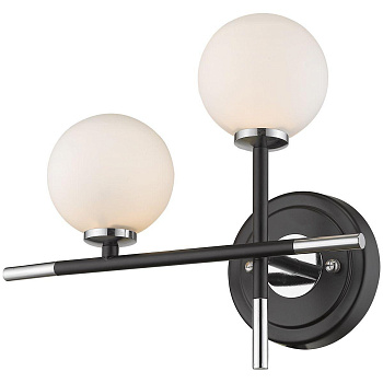 Светильник настенный Черный, Хром/Белый G4,LED 2*5Вт WE238.02.101 WERTMARK