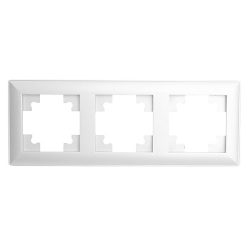 Рамка STEKKER, PFR00-7003-01 3-местная, серия Катрин, белый