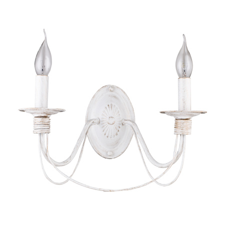 Настенный светильник (бра) 2*E14 60Вт Белый с Золотом IP20 Velia FR2046-WL-02-WG Freya