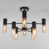 Потолочная люстра в стиле лофт 8*E14 40Вт золотой, черный IP20 Tesoro (70125/8 черный) Eurosvet