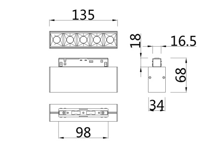 Светильник трековый 11Вт 4000K Белый IP20 Points TR014-2-10W4K-W Technical