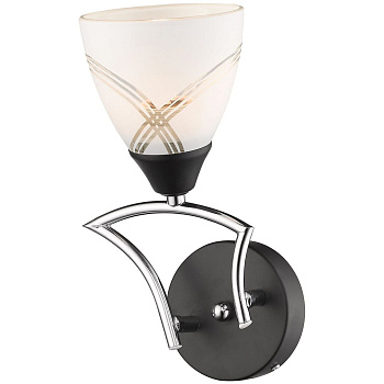 Бра Хром, Черный/Белый с узором E27 1*60Вт 735-101-01 VELANTE