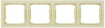 Рамка 4-местная квадратная РУ-4-БК BOLERO Q1 кремовый IEK