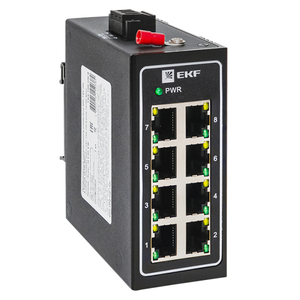 Промышленный неуправляемый коммутатор TSX-100 8 портов 10/100 Мбит/с EKF