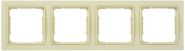 Рамка 4-местная квадратная РУ-4-БК BOLERO Q1 кремовый IEK