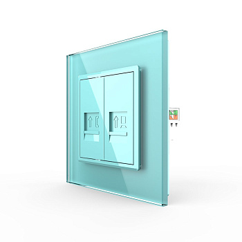 Розетка ТЛФ/КОМП RJ-45 Зеленая Livolo