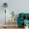 Торшер классический с абажуром 1*E27 40Вт зеленый, хром IP20 Majorka (009/1T зеленый) Eurosvet