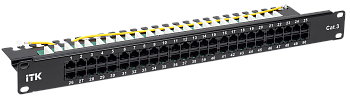 ITK 1U телефонная патч-панель кат.3 50 портов RJ45 (Dual)