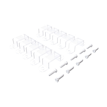 09-48-10 Комплект пластиковых держателей для светодиодного неона мини/двустороннего 8х16мм для бокового крепления (10 шт.) APEYRON