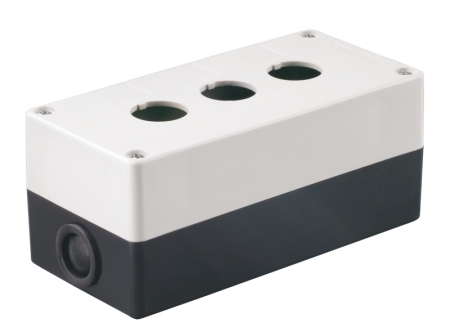 Корпус поста КП103 для кнопок управления 3 места белый IEK