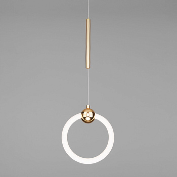 Подвесной светодиодный светильник золотой IP20 (90165/1 золото) Eurosvet