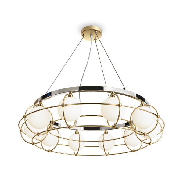 Подвесной светильник 10*G9 40Вт Золото и Хром IP20 Carcass MOD312PL-10GCH Maytoni
