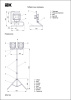 Штатив 68х68х160см для установки двух прожекторов желтый IEK