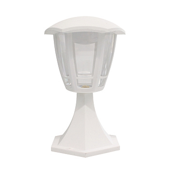 11-195 Св-к садово-парковый, светод-й, столб мал, «Валенсия 1», 8Вт, 6-ти гран., 720Лм, 6500К, бел APEYRON