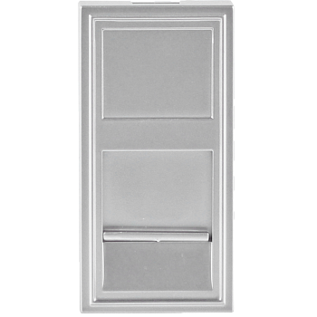 Donel Розетка DEC RJ45 UTP кат.5e, 1мод., алюм. матовая (22.5х45мм)