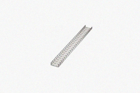 Лоток замковый перфорированный ЛМЗ 200х50х2000 УТ1,5 с соединителем СЛЗх50, оцинкованный лист, S1,0