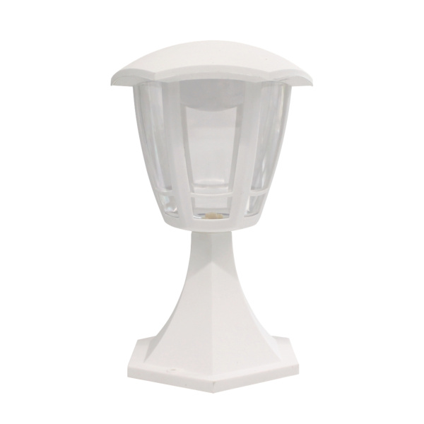 11-195 Св-к садово-парковый, светод-й, столб мал, «Валенсия 1», 8Вт, 6-ти гран., 720Лм, 6500К, бел APEYRON