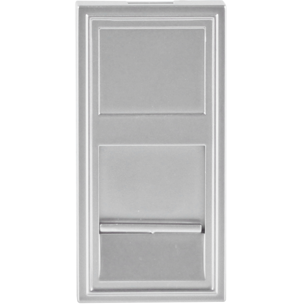 Donel Розетка DEC RJ45 UTP кат.6, 1мод., алюм. матовая (22.5х45мм)