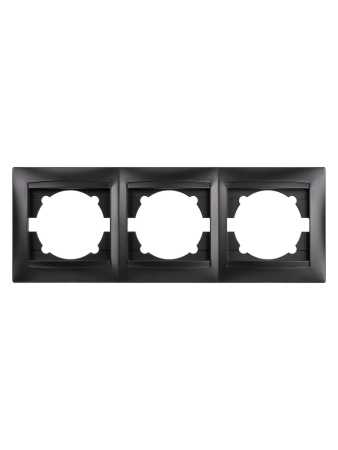 Рамка 3-х постовая горизонтальная графит "Лама" TDM