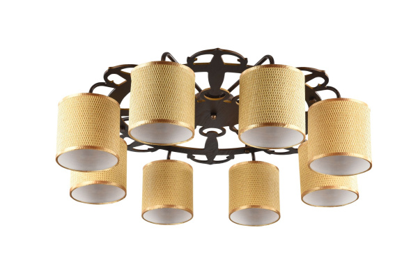 Потолочный светильник 8*E14 40Вт Коричневый IP20 Timone FR5100-CL-08-BR Freya