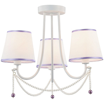 Люстра подвесная Белый/Белый, Фиолетовый E14 3*40Вт 314-007-03 VELANTE