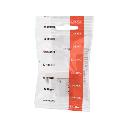 Телефонная розетка RJ-12 модульная, "Avanti", "Белое облако", 1 модуль DKC