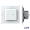 Сенсорный импульсный выключатель Quadro сухой контакт 2 клавиши 1 модуль Белый Livolo