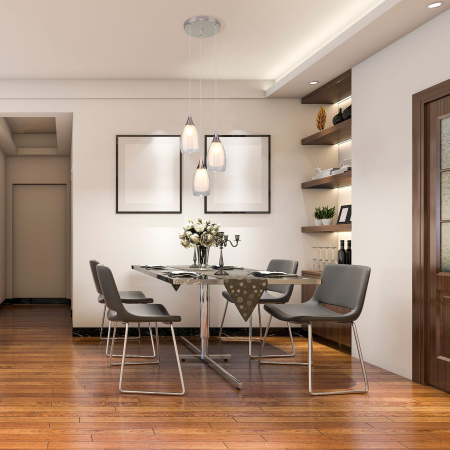 Подвесной светильник с плафонами 3*E14 15Вт хром IP20 Cosmic (50085/3 хром) Eurosvet