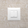 Выключатель одноклавишный в стену, "Avanti", "Белое облако" DKC