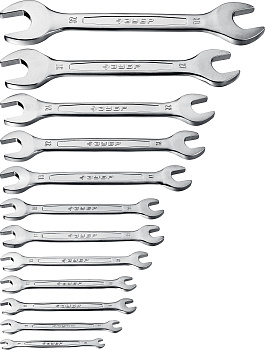Набор рожковых гаечных ключей 12 шт, 6 - 32 мм, (B) ЗУБР