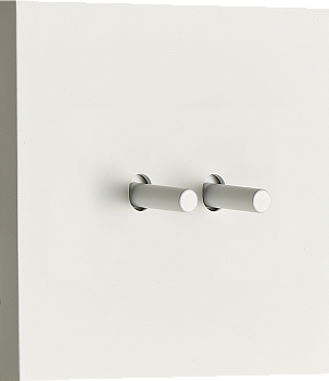 Donel N96 Переключатель на 2 тумблера, Цилиндр, 10AX 250V, Белый, серия DT