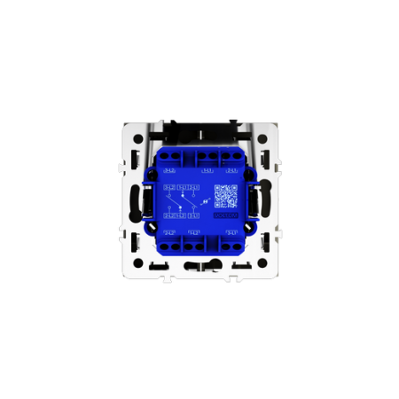 Проходной переключатель встраиваемый Voltum S70 двухклавишный с подсветкой 10А, (шелк)