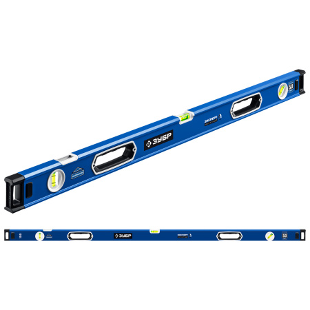 Мощный магнитный уровень 1500 мм с рукоятками и зеркальным глазком Эксперт-М ЗУБР