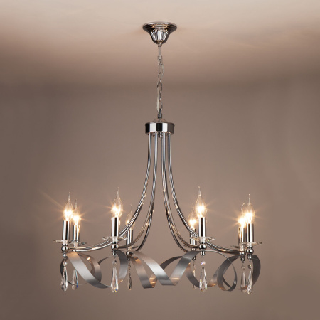 Подвесная люстра в классическом стиле 8*E14 60Вт хром IP20 Adelia (60064/8 хром) Eurosvet