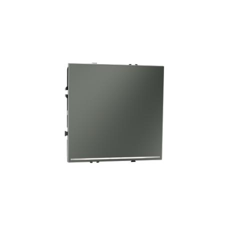 Выключатель встраиваемый Voltum S70 одноклавишный с подсветкой 10А, (титан)