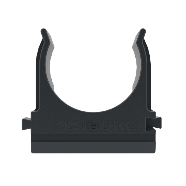 Держатель с защелкой, д.25мм, черный DKC
