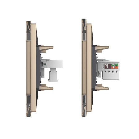 Розетка ТЛФ/КОМП RJ-45 Золотая Livolo