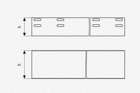 Лоток глухой ЛМГ 600х200х2000 УТ1,5, оцинкованный лист, S1,0