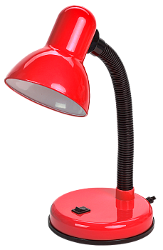 LIGHTING Светильник настольный 1002 на подставке Е27 красный IEK