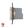 Розетка ZigBee (Wi-Fi) с з/з с защитными шторками 16A, цвет золотой (механизм) Livolo