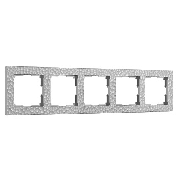 Hammer Рамка на 5 постов (серебряный) Werkel