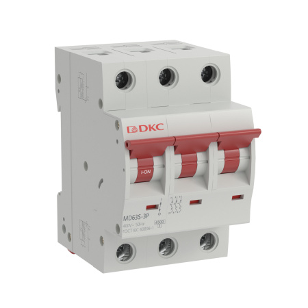 Выключатель автоматический ВА МОД YON max типа MD63S 4,5кА 3П D 4А DKC