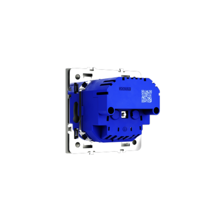 Розетка встраиваемая Voltum S70 с заземлением и защитными шторками, 16А, с USB, A+C, (сталь)